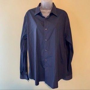 Theory Button Down Blue Shirt, Size XXL